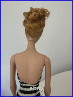 Barbie Doll Vintage Ponytail 4 Blond 1960-s Japan Solid Body Original
