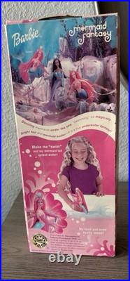 Barbie Mermaid Fantasy Doll Pink Hair 2002 Mattel Soft Body Vintage Rare NIB USA