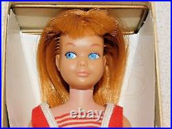 Barbie VINTAGE Redhead STRAIGHT LEG SKIPPER Doll withLINER & BOX
