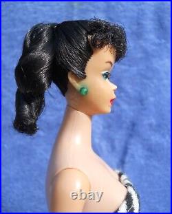 Barbie Vintage Mattel Swimsuit Ponytail Doll Sunglasses Pedestal Japan