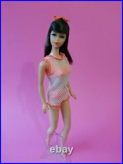 Barbie tnt twist n turn blue eyeliner brunette rare doll htf