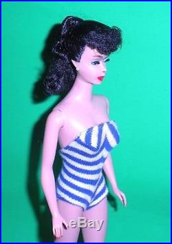 Beautiful Vintage 1961 Brunette # 5 Ponytail Barbie 850 Japan Mint