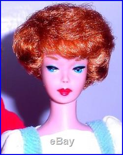 Beautiful Vintage 1961 Titian Redhead Bubble Cut Barbie 850 Japan Mint