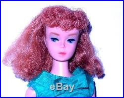 Beautiful Vintage 1962 Titian Redhead Ponytail Barbie 850 Japan Mint