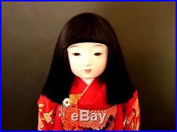 Beautiful Vintage Japanes Traditional Ichimatsu Ningyo Silk Kimono Girl Doll R