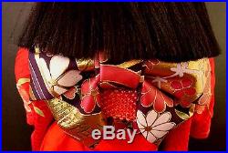 Beautiful Vintage Japanes Traditional Ichimatsu Ningyo Silk Kimono Girl Doll R