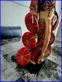 Beautiful Vintage Japanese Geisha Maiko Doll Red Kimono Handmade Ornate Figurine Beautiful Vintage Japanese Geisha Maiko Doll Red Kimono Handmade Ornate Figurine