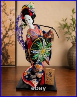 Beautiful Vintage Japanese Oyama Ningyo Fuji Musume (Wisteria Maiden) Display