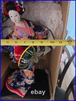 Beautiful Vintage Japanese Oyama Ningyo Fuji Musume (Wisteria Maiden) Display