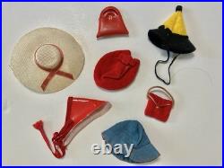Big Vintage 1960's Mattel Barbie Lot Skipper Chris Dolls Clothes & Accessories