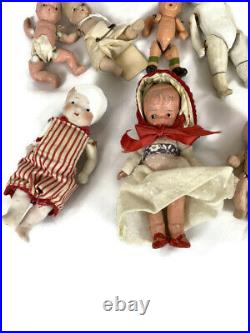 Bisque Doll Lot of 11 Occupied Japan Germany Schackman