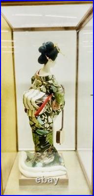 Collectible Vintage 16 Japanese Geisha Doll With All Accessories And Glass Case