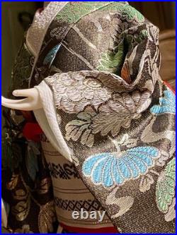 Collectible Vintage 16 Japanese Geisha Doll With All Accessories And Glass Case