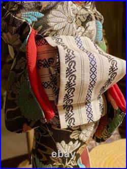 Collectible Vintage 16 Japanese Geisha Doll With All Accessories And Glass Case