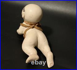 Do Period Japanese Antique Gosho Doll Hauko Crawling Baby Safflower Dyed Ribbon