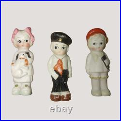 Dolls Figurines Japanese Penny Bisque Original Box 1930 Vintage Hand painted