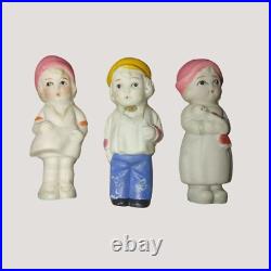 Dolls Figurines Japanese Penny Bisque Original Box 1930 Vintage Hand painted