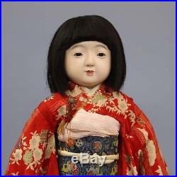 Early Showa Ichimatsu ningyo Girl Zen Wa Kimono Vintage Japann Kyoto-Doll RK11