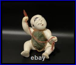 Edo Antique Gosho Doll Sumo Gyoji(Sumo referee) Gofun Ningyo