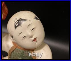 Edo Antique Gosho Doll Sumo Gyoji(Sumo referee) Gofun Ningyo
