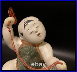 Edo Antique Gosho Doll Sumo Gyoji(Sumo referee) Gofun Ningyo