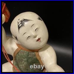 Edo Antique Gosho Doll Sumo Gyoji(Sumo referee) Gofun Ningyo