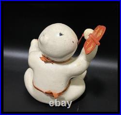 Edo Antique Gosho Doll Sumo Gyoji(Sumo referee) Gofun Ningyo