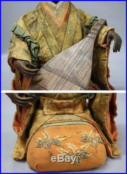 Edo costume doll Shichifukujin Saga doll Kamo antique vintage MADE in JAPAN F/S