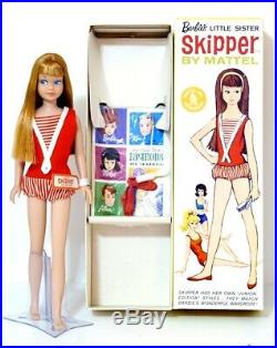 Excellent Mib Straight Leg Redhead Skipper1964 Barbie Japan Vintage Mattel