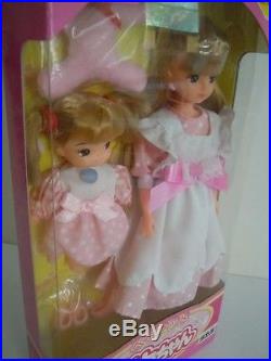 Extremely Rare! Vintage 1987 Japan Made Takara Licca 2 Dolls Set Family, Sister