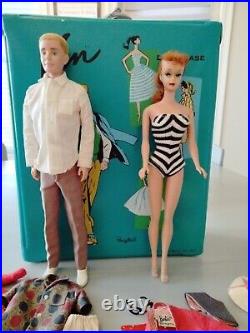 Fantastic Lot of Vintage Barbie Ken Mattel Dolls Clothes Accessories Good-EXC