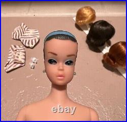 Fashion Queen Barbie 1963 Japan Wigs withStand Orig Suit, Hat, Shoes with 2 Dresses