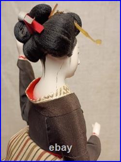 Geisha Japanese Doll Vintage Kimono Ningyo Hakata Maiko Girl Traditional