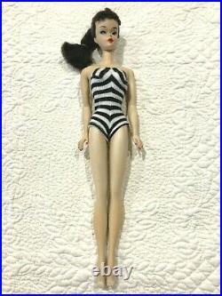 Gorgeous Vintage #3 Brunette Ponytail Barbie Doll with Factory Braid & Orig. SS