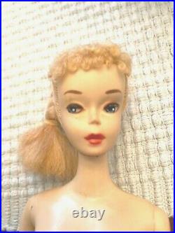 Gorgeous Vintage #3 Ponytail Barbie withOriginal Face Paint, Uncut Hair withBraid