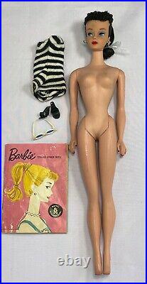 Gorgeous Vintage #4 Brunette Ponytail Barbie, OSS, Heels, 2nd Edition Book