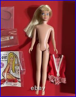 Gorgeous Vintage Mattel Platinum Blonde Skipper Doll # 950 in Original BoxEUC