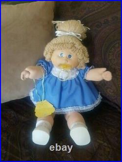 HTF Vintage Cabbage Patch Tsukuda Doll Blonde PACI Clothes Hang Tag Jesmar CPK