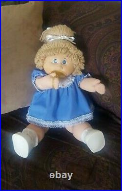 HTF Vintage Cabbage Patch Tsukuda Doll Blonde PACI Clothes Hang Tag Jesmar CPK