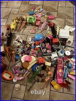 Huge Lot VINTAGE 12 Barbie Dolls Clothing Accessories 80s 90s Clothes Rockers