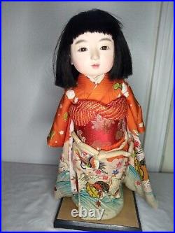 Ichimatsu Doll Early Showa Masterpiece Antique Vintage Japanese Doll Kimono