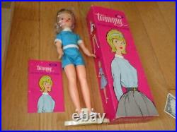 Ideal Blond Tammy Doll #9000-1 Blue Romper White Shoes Original Box Minty (Q456)