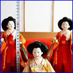 Japan Hina doll Hinamatsuri Kimono Three court ladies Set No Box vintage