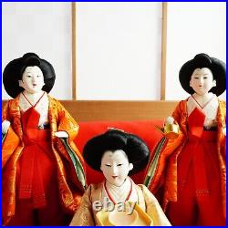 Japan Hina doll Hinamatsuri Kimono Three court ladies Set No Box vintage