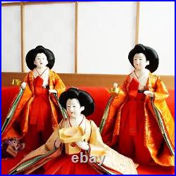 Japan Hina doll Hinamatsuri Kimono Three court ladies Set No Box vintage