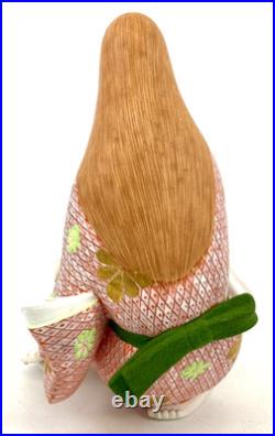 Japan vintage hakata doll pottery elegant woman kimono interior display