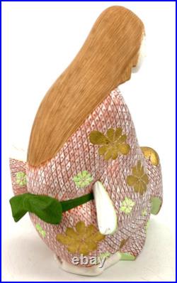 Japan vintage hakata doll pottery elegant woman kimono interior display