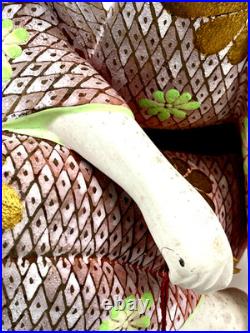 Japan vintage hakata doll pottery elegant woman kimono interior display