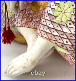 Japan vintage hakata doll pottery elegant woman kimono interior display