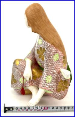 Japan vintage hakata doll pottery elegant woman kimono interior display